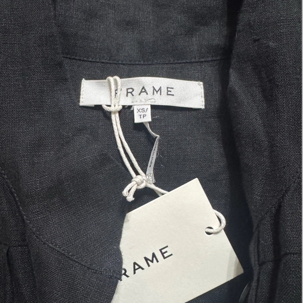 NWTs FRAME 100% Linen Button-Up Romper Size XS - Picture 4 of 9
